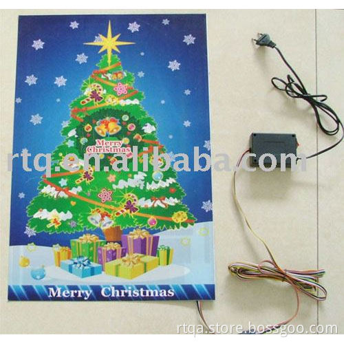 EL advertising sign, merry christmas panel